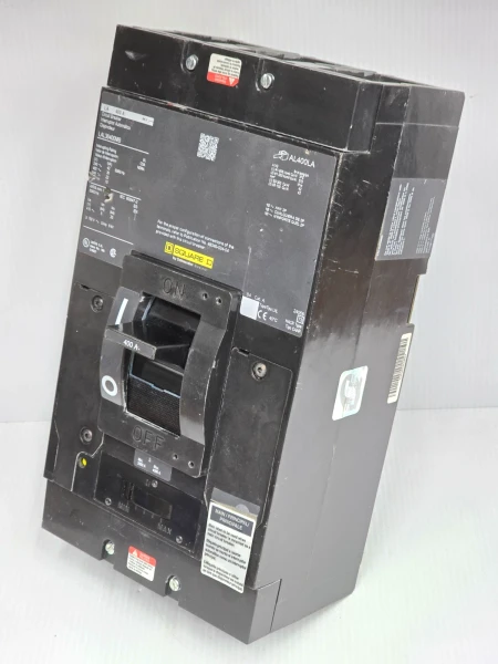 New Square D 400 Amp Circuit Breaker 600 VAC 3 Pole 42 kA LAL36400MB