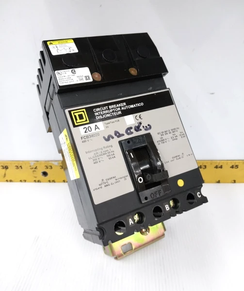 Square D 20 Amp I-Line Circuit Breaker 480 VAC 3 Pole FCB34020