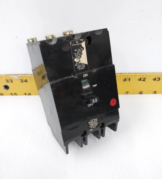GE 60 Amp Bolt-On Circuit Breaker 480/277 VAC 3 Pole TEY360 (#2)