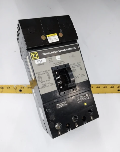 Square D 175 Amp I-Line Circuit Breaker 600 VAC / 250 VDC 3 Pole KHB36175