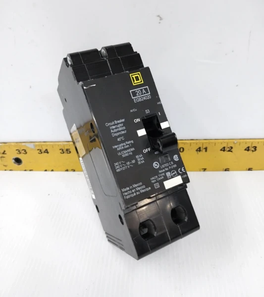 Square D 20 Amp Bolt-On Circuit Breaker 480Y/277 VAC 2 Pole EGB24020