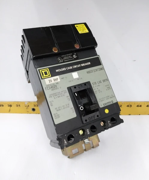 Square D 20 Amp I-Line Circuit Breaker 240/480 VAC 3 Pole FC34020