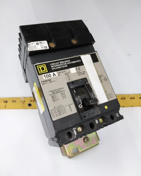Square D 100 Amp I-Line Circuit Breaker 600 VAC / 250 VDC 3 Pole FA36100 (#3)