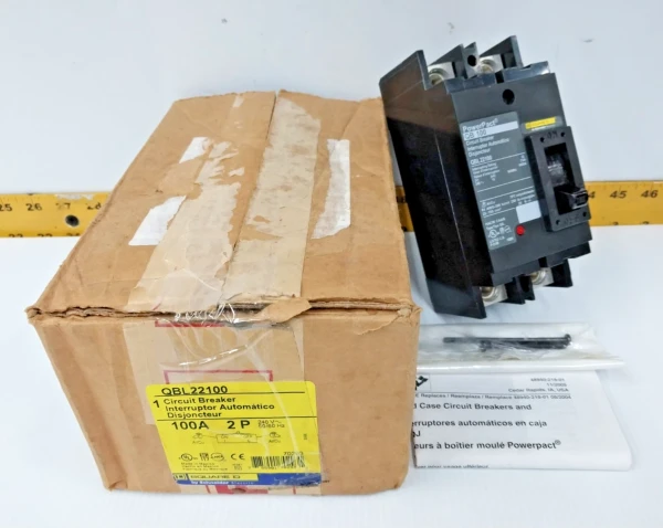 New Square D 100 Amp Circuit Breaker 240 VAC 2 Pole QBL22100