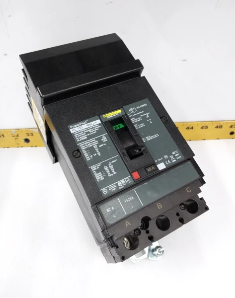 New Square D 80 Amp I-Line Circuit Breaker 600 VAC / 250 VDC 3 Pole HLA36080