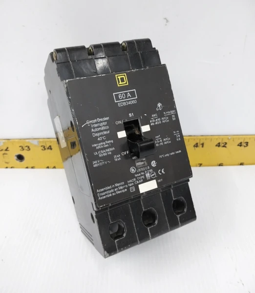 Square D 60 Amp Bolt-On Circuit Breaker 240 / 480Y/277 VAC 3 Pole EDB34060