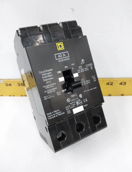 Square D 40 Amp Bolt-On Circuit Breaker 240 / 480Y/277 VAC 3 Pole EDB34040