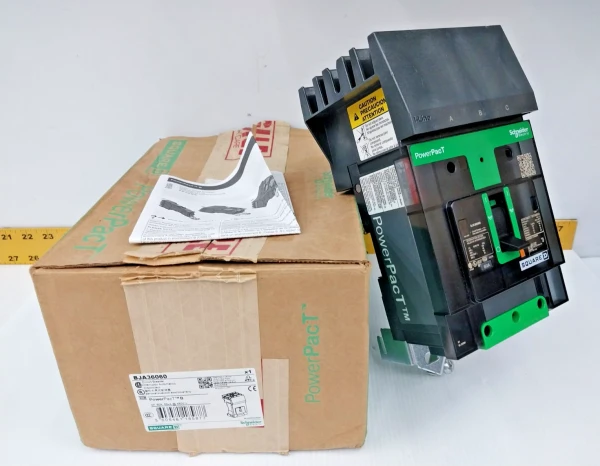 New Square D PowerPacT 60 Amp I-Line Circuit Breaker 600 VAC 3 Pole BJA36060
