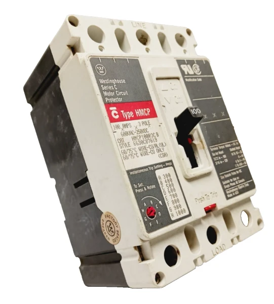 Westinghouse 100 Amp Motor Circuit Protector 600 VAC 3 Pole HMCP100R3C