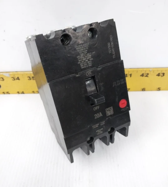 ABB 20 Amp Bolt-On Circuit Breaker 480/277 VAC / 250 VDC 3 Pole TEY320