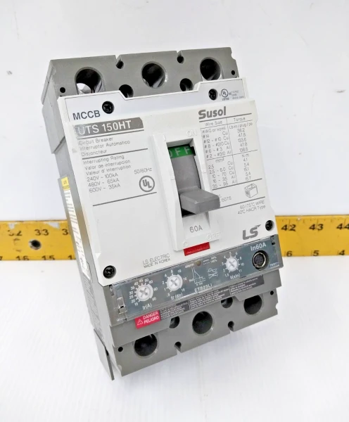 LS Electric Susol 60 Amp Circuit Breaker 600 VAC 3 Pole UTS150HT 60A