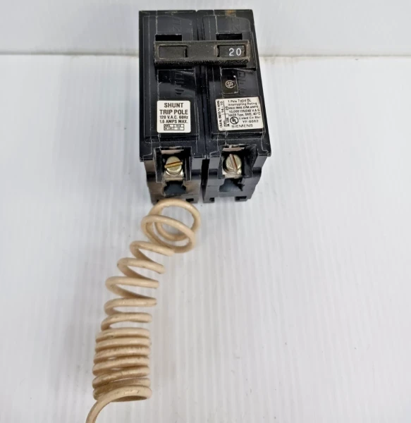 Siemens 20 amp 1 Pole Circuit Breaker with Shunt Trip 120 Vac B12000S01