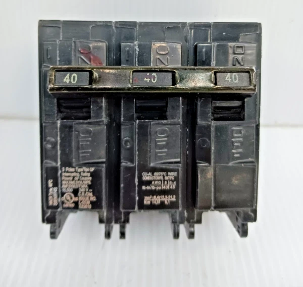 Siemens 40 Amp QP Push-in Circuit Breaker Q340 3 Pole 240 Vac
