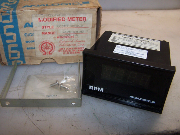 NEW ANALOGIC AN2532 RPM PANEL METER AN2532A10RXCXAD2  0-1999 RPM 