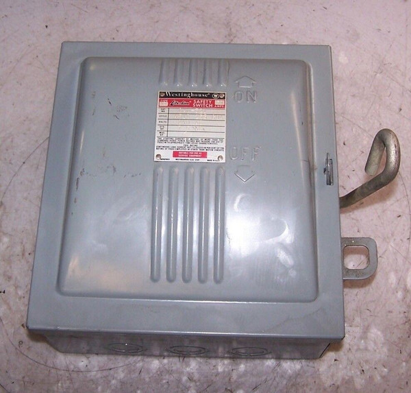 NEW WESTINGHOUSE 30 AMP NON-FUSED SAFETY SWITCH 240 VAC 7.5 HP 3 PHASE CAU321