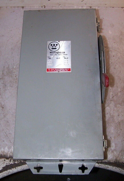 WESTINGHOUSE 30 AMP NON-FUSED SAFETY SWITCH 600 VAC 20 HP 3 PHASE  RHUN361