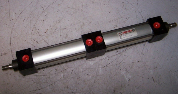NEW LIN-ACT PNEUMATIC CYLINDER 1-1/2" BORE 4" STROKE 1/4" NPT DUAL RODS