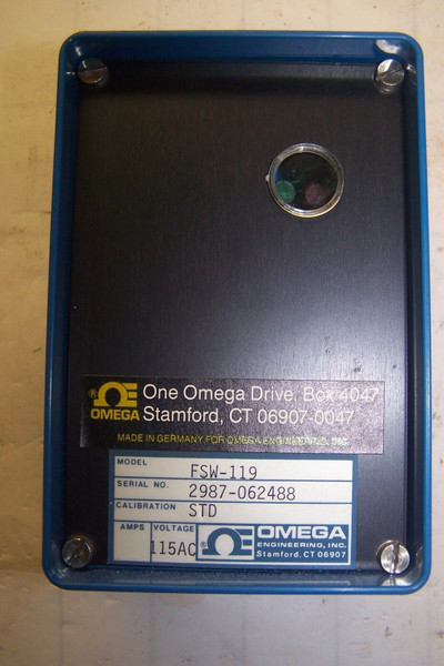 OMEGA ELECTRONIC FLOW SWITCH WITH REMOTE SENSOR 115 VOLT FSW-119