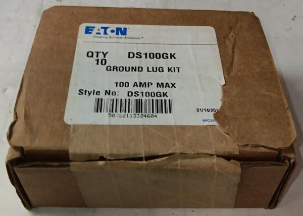 BOX OF 10) NEW EATON DS100GK 100 AMP GROUND LUG KIT *BOX OF 10