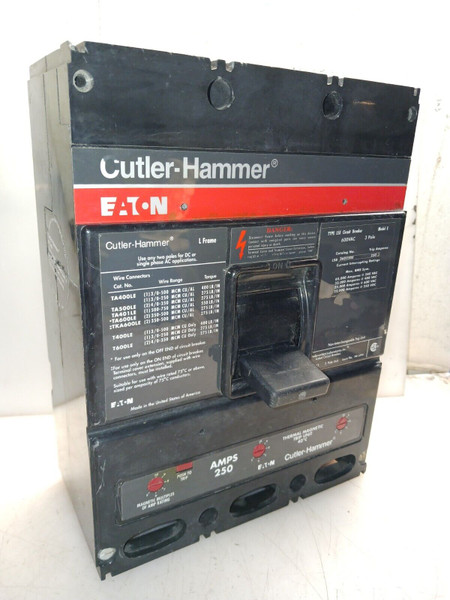EATON CUTLER HAMMER LSB360250E CIRCUIT BREAKER 250 AMP 3P 600V 35k @ 480 VAC