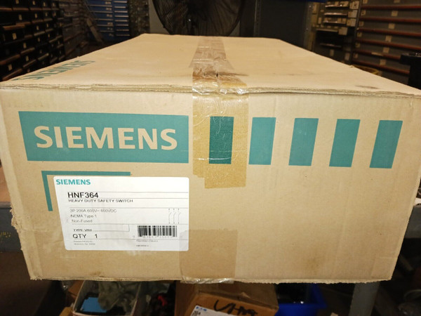 NEW SIEMENS HNF364 200 AMP NON-FUSED HEAVY DUTY SAFETY SWITCH 3P 600 VAC/VDC