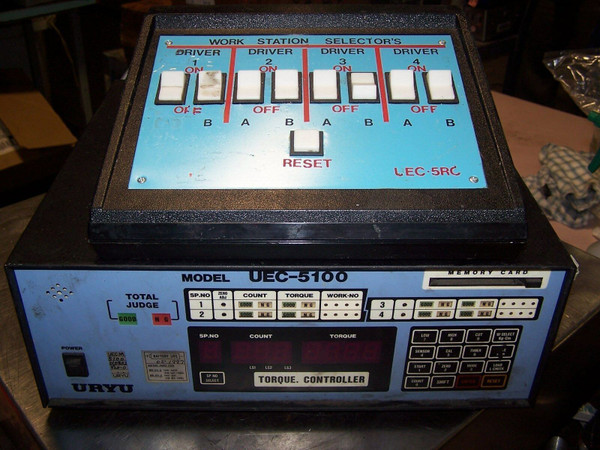 URYU UEC-5100 TORQUE CONTROLLER WITH UEC-5RC WORKSTATION SELECTOR KEYPAD 