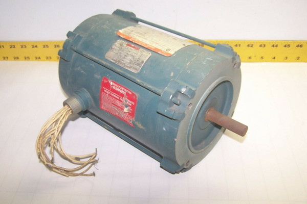 RELIANCE 3/4 HP AC ELECTRIC MOTOR 208-230/460V 3 PHASE 3450 RPM HB56C FRAME 