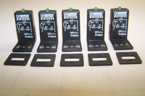 5) CROUZET 81513052 PNEUMATIC VALVE CONTROLLER WITH LED INDICATOR 24V  LOT OF 5