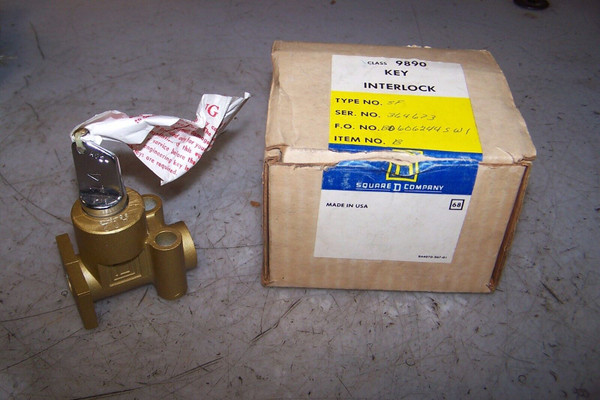 NEW SQUARE D 9890 KEY INTERLOCK 5/8" DIA TYPE SF