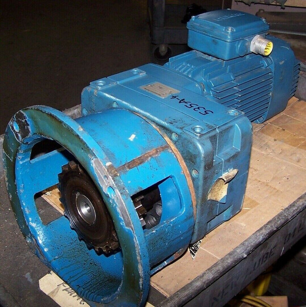 DEMAG .80 HP AC ELECTRIC BRAKE GEARMOTOR TYPE KLF 34.2:1 RATIO 3410 RPM 480 VAC 