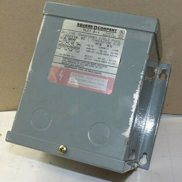 SQUARE D .500 KVA 1Ø BUCK BOOST 3R RAINPROOF TRANSFORMER 120 / 240 V 500SV46F