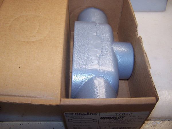NEW HUBBELL KILLARK TB67 TYPE TB CONDUIT BODY 2" GRAY IRON 