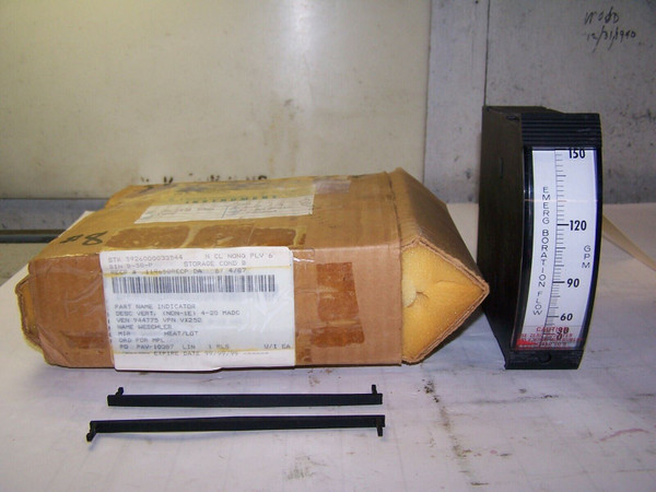 NEW WESCHLER GPM FLOW INDICATOR/PANEL METER 0-150 GPM LINE FLOW VX252
