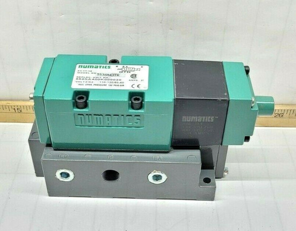 NEW NUMATICS SOLENOID PILOTED VALVE 3/8" NPT 110/120 VAC 150 PSIG 553SA431K
