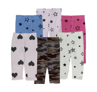 CBLUE, LT PINK, FUCHSIA, WHITE STARS, LT PINK HEART, CAMO PRINT LEGGINGS