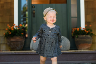 CHARCOAL LONG SLEEVE BLACK HEARTS PRINT DRESS WITH BUTTONS
