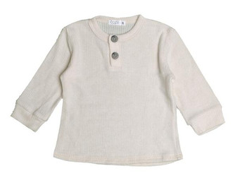 Reversed Cuffed Henley Shirt