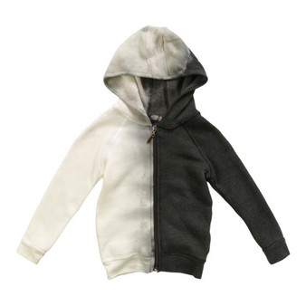 Banded-Hood Jacket (Split Black Tie-Dye)