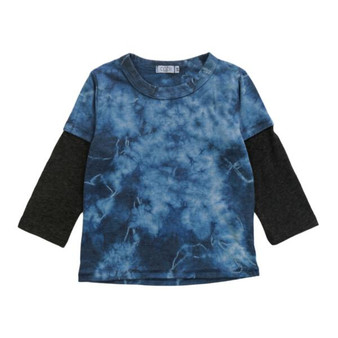 2fer Shirt (Navy Tie-Dye)
