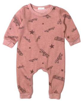 Long-Sleeve Onesie (Skateboard Stars Pattern)