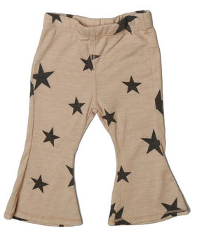 Flare Pants (Charcoal Stars Pattern)