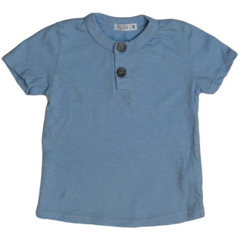 [COSYHARU公式] Marilou Overlock Short Sleeve Tee SOUTHBLUE Crew Neck Color Block Short Sleeve Girls' T-Shirt