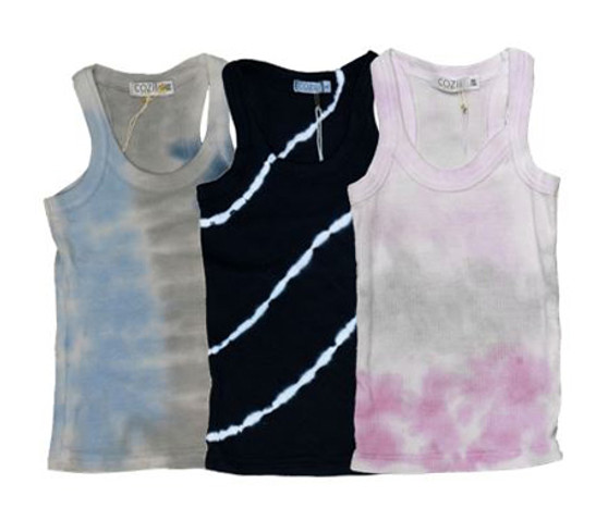 NGB/BLACK DIAGONAL/PGF TIE DYE TANK TOP 