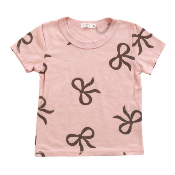 Short-Sleeve Tee (Black Bows Pattern)