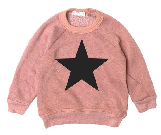 Crewneck Sweater (Black Star Print)