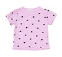 P PINK BLACK HEART PRINT SHORT SLEEVE TEE