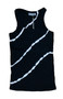 BLACK DIAGONAL TIE DYE TANK TOP