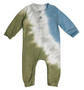 Long-Sleeve Henley Onesie (Diagonal Tie-Dye)