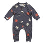 Long-Sleeve Henley Onesie (Sports Pattern)
