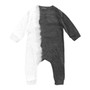 Long-Sleeve Henley Onesie (Split Black Tie-Dye)
